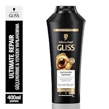 Gliss Ultimate Repair Şampuan 400 ml – Sıvı Keratin & Siyah İnci Özlü Onarıcı Bakım