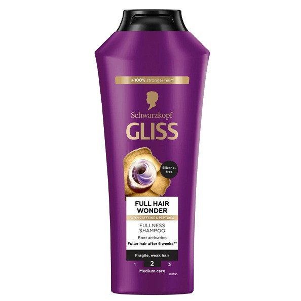 Gliss Full Hair Wonder Şampuan 400 ml – Kafein & Peptit İçeren Dökülme Karşıtı Bakım
