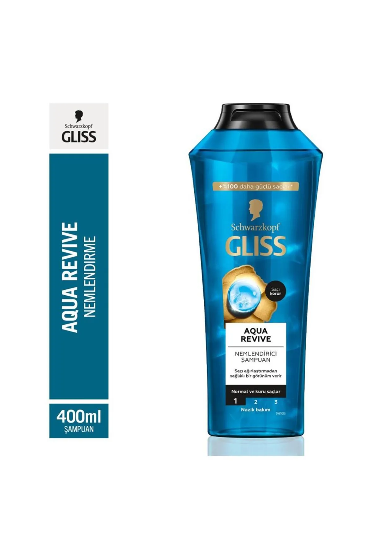 Gliss Aqua Revive Nemlendirici Şampuan 400 ml – Hyaluron ve Deniz Yosunu Özlü