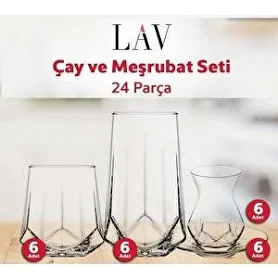 LAV Alya 24 Parça Çay Seti (12 Kişilik)