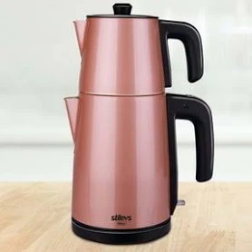 Stilevs Tea Maker Çay Makinesi – 1650W, 1.3L Cam Demlik, 2L Su Isıtıcı, Paslanmaz Çelik