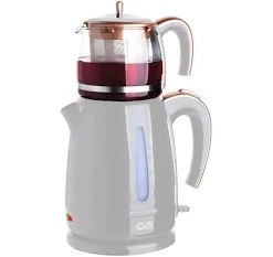 CVS DN1547 Elektrikli Çay Makinesi – 1.7L Su Isıtıcı, 0.8L Demlik, Paslanmaz Çelik