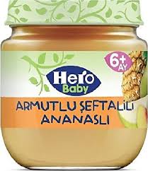 Hero Baby kavanoz mama 120 gr armutlu şeftalili ananaslı