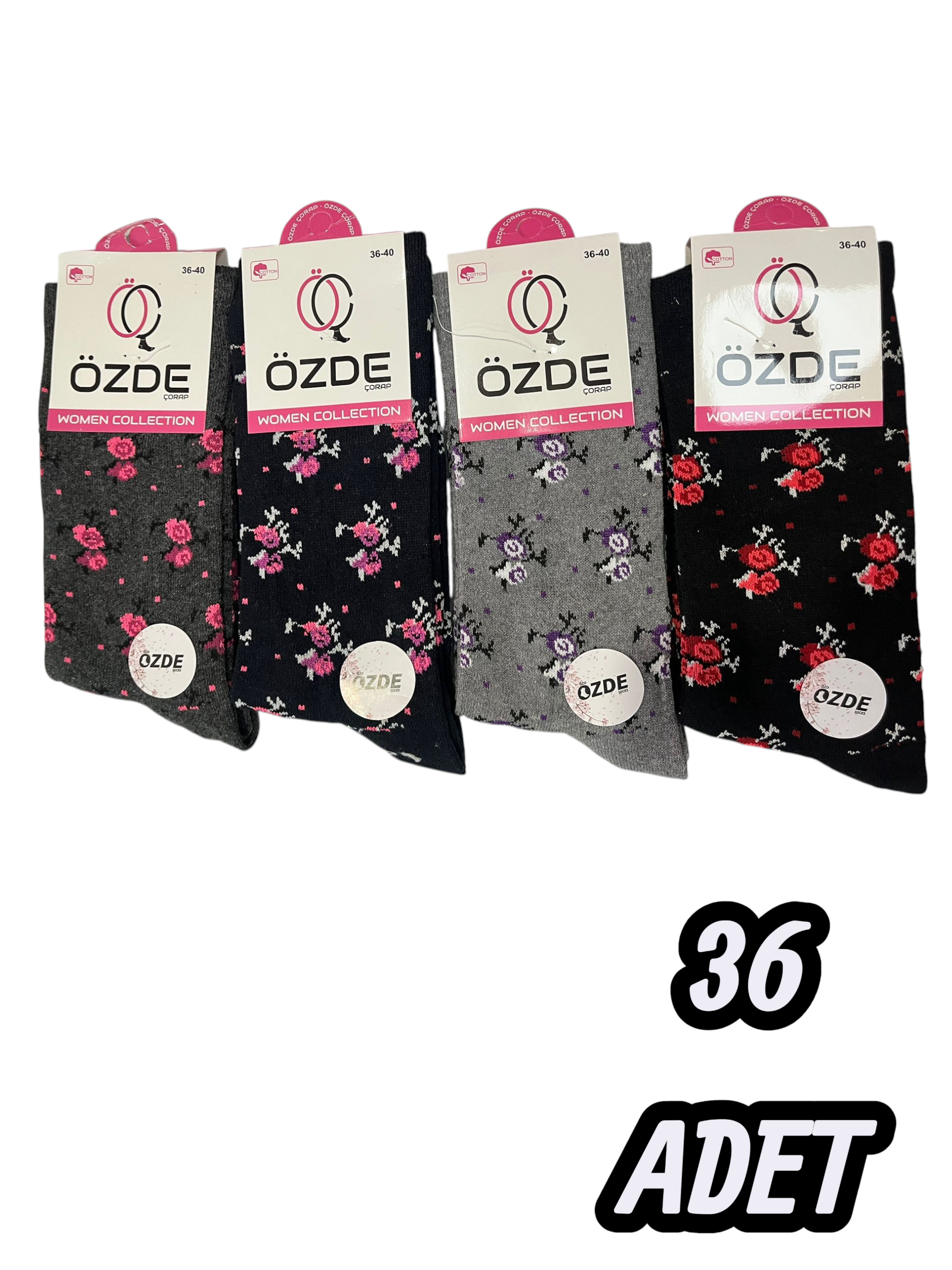 Kadın Özde Soket Çorap 36 Adet