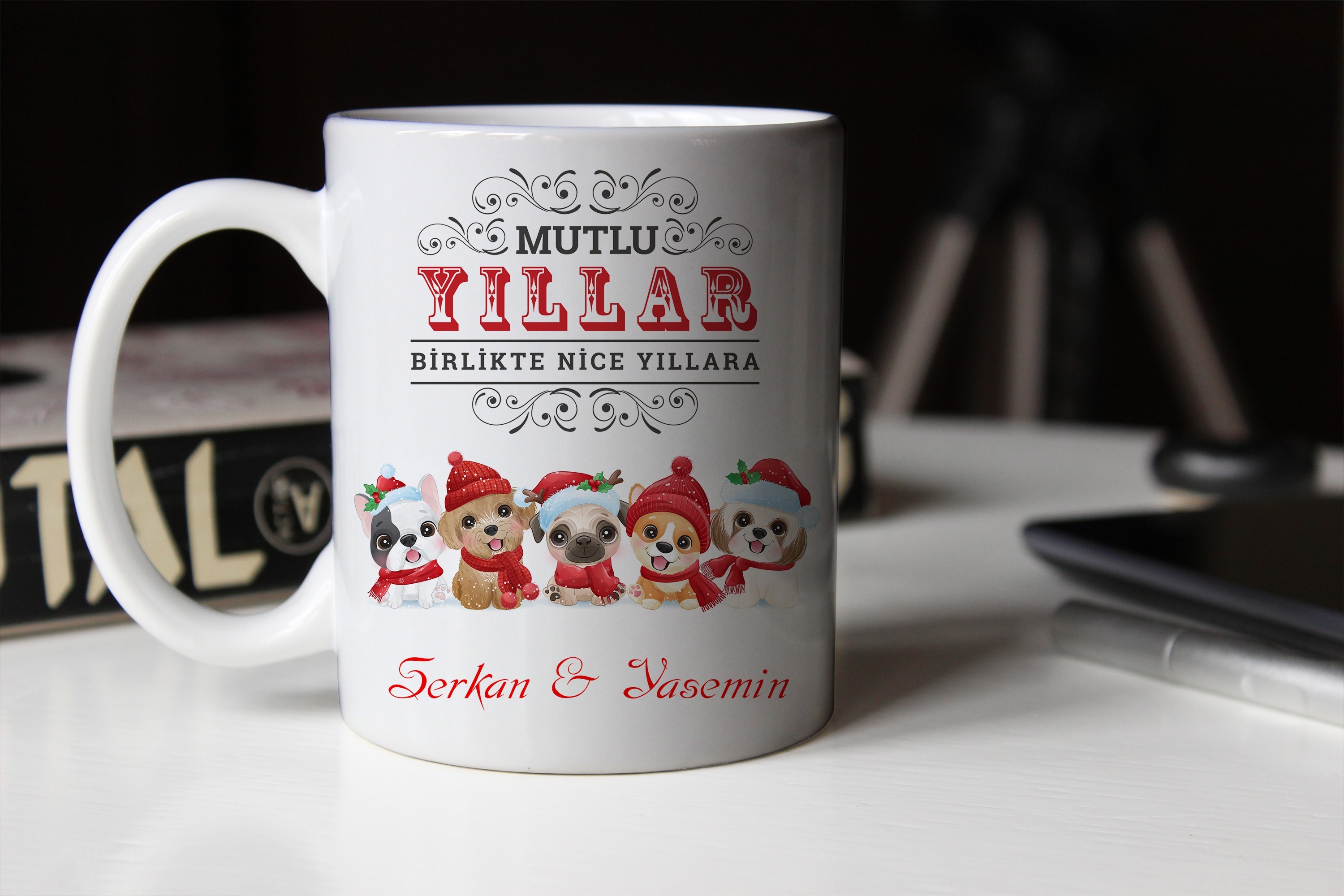 Yılbaşı Temalı Kupa Bardak