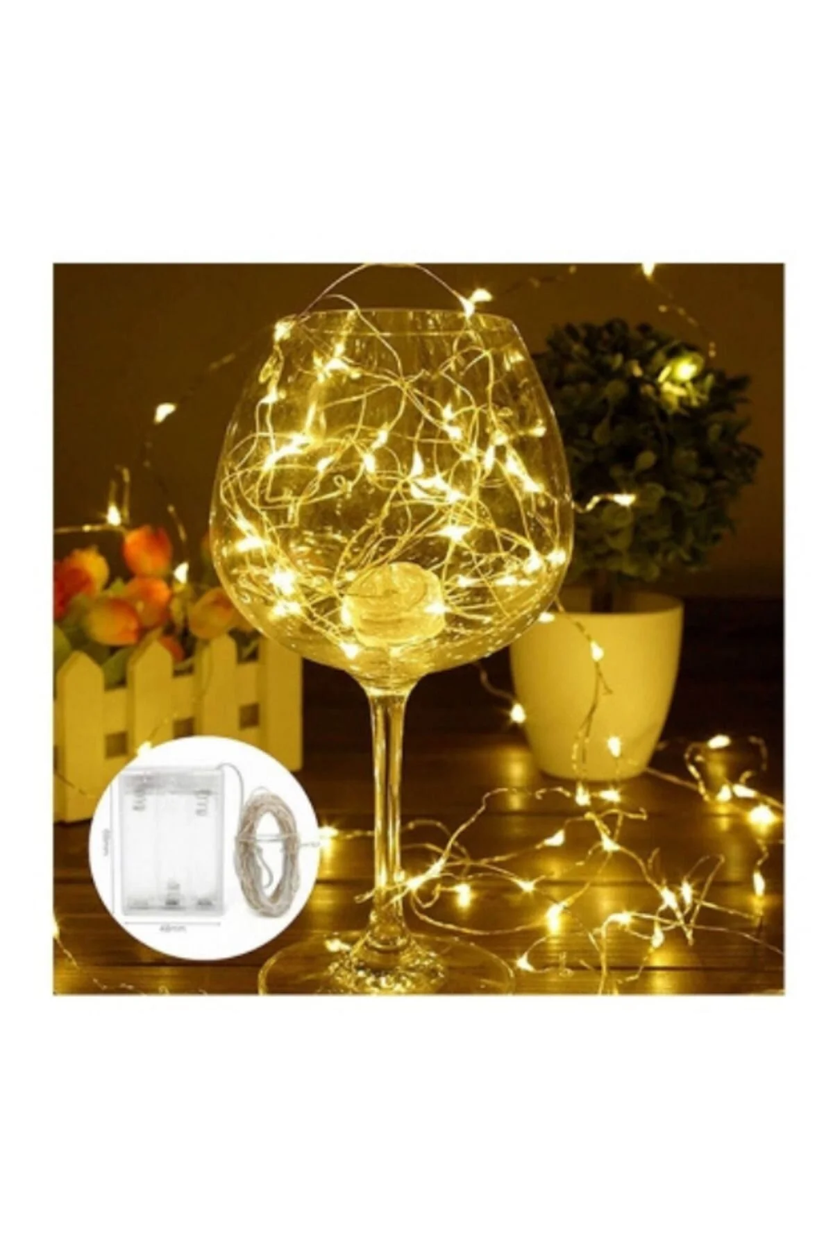 AS90-00950 5m 3000K Günışığı Silver 50 Ledli Süsleme Işığı