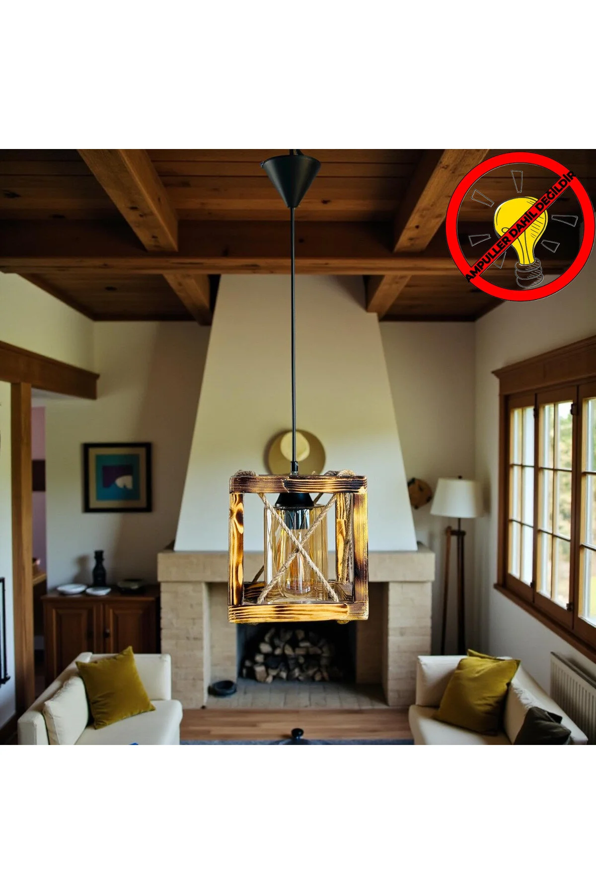 Ahşap Tasarım Rustik Avize