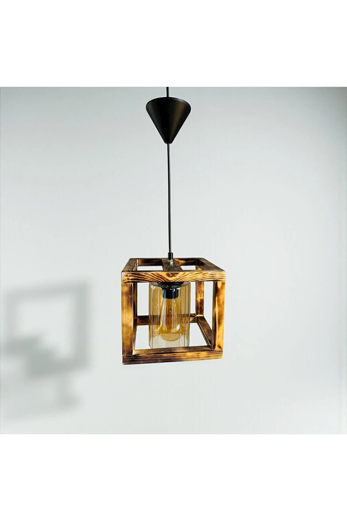 Ahşap Tasarım Rustik Avize (Halatsız)