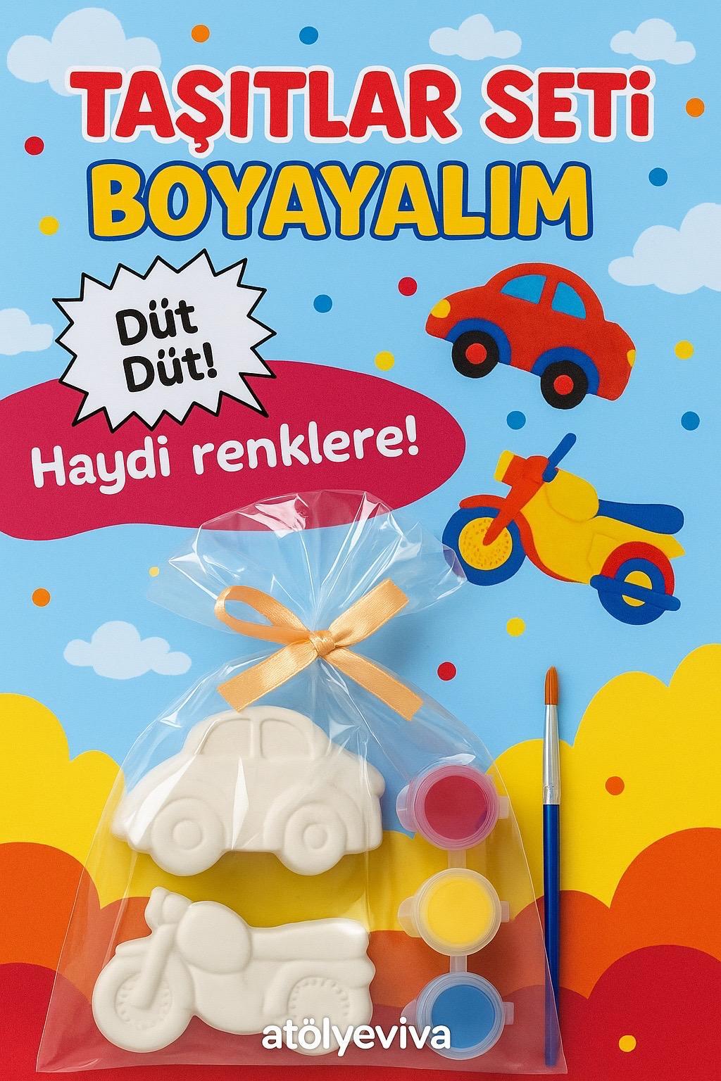 Taş boyama seti Taşıtlar serisi araba motor