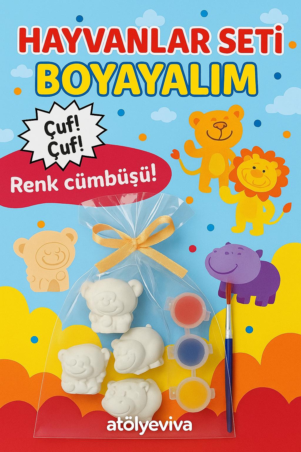 Taş boyama seti Hayvanlar