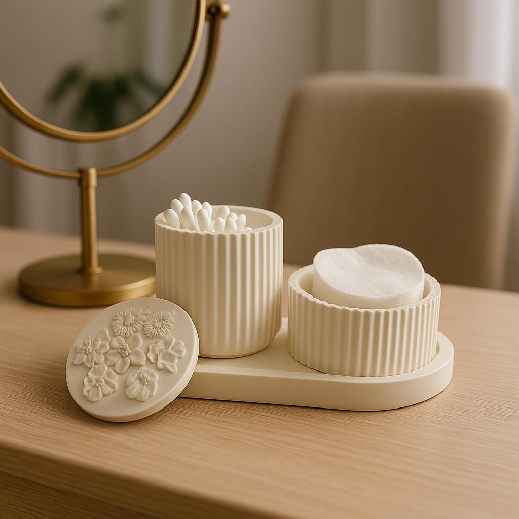Beyaz Organizer Banyo Seti
