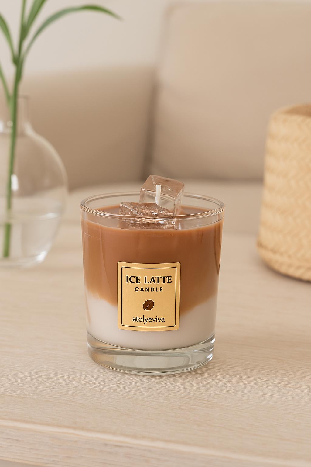 İce latte mum kahve kokulu mum