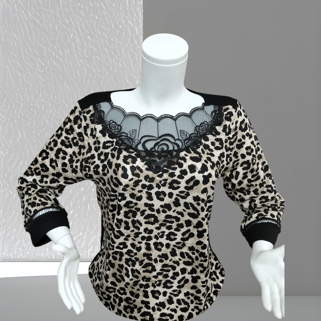 dantel yakalı fakir kol penye bluz