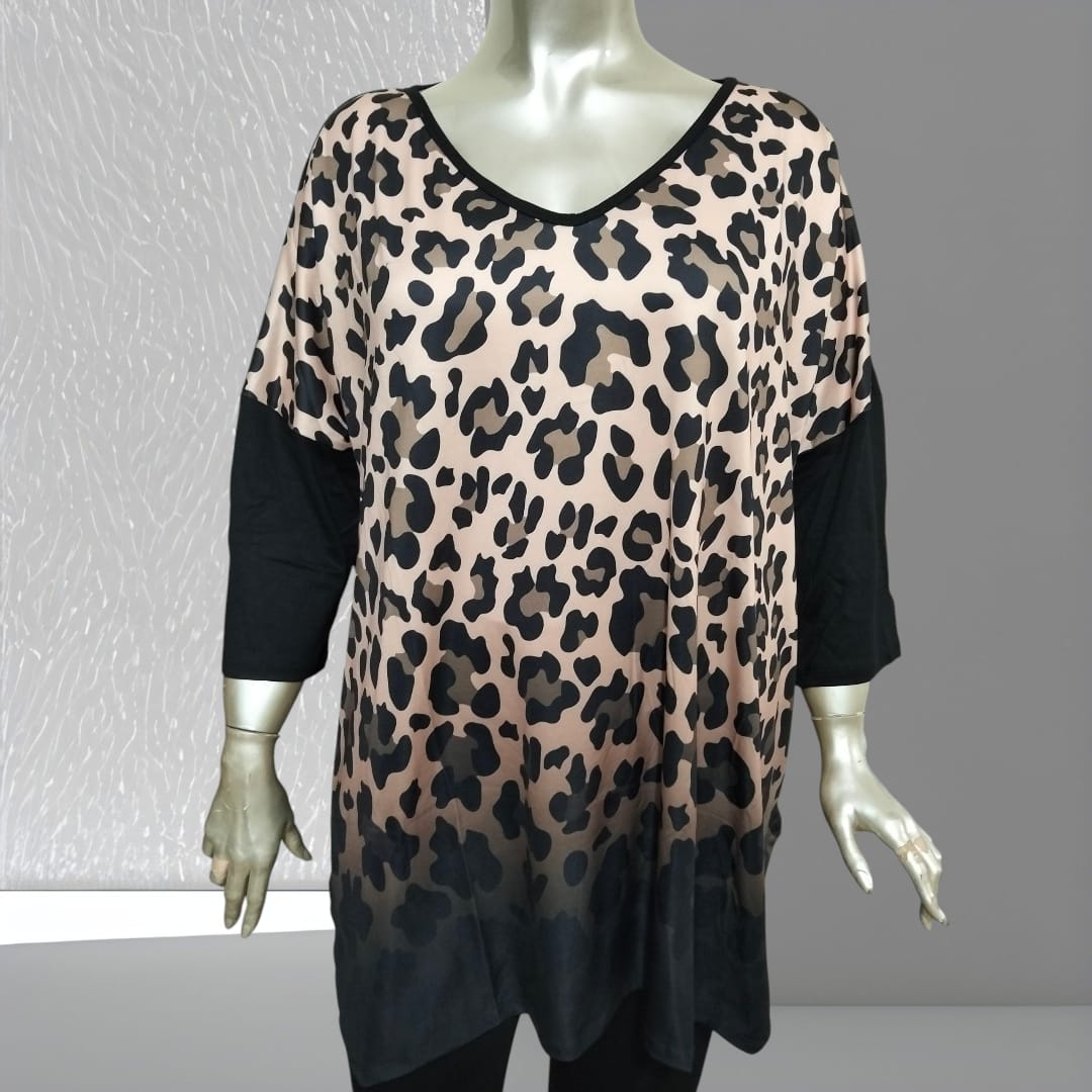 salaş model leopar desenli tunik