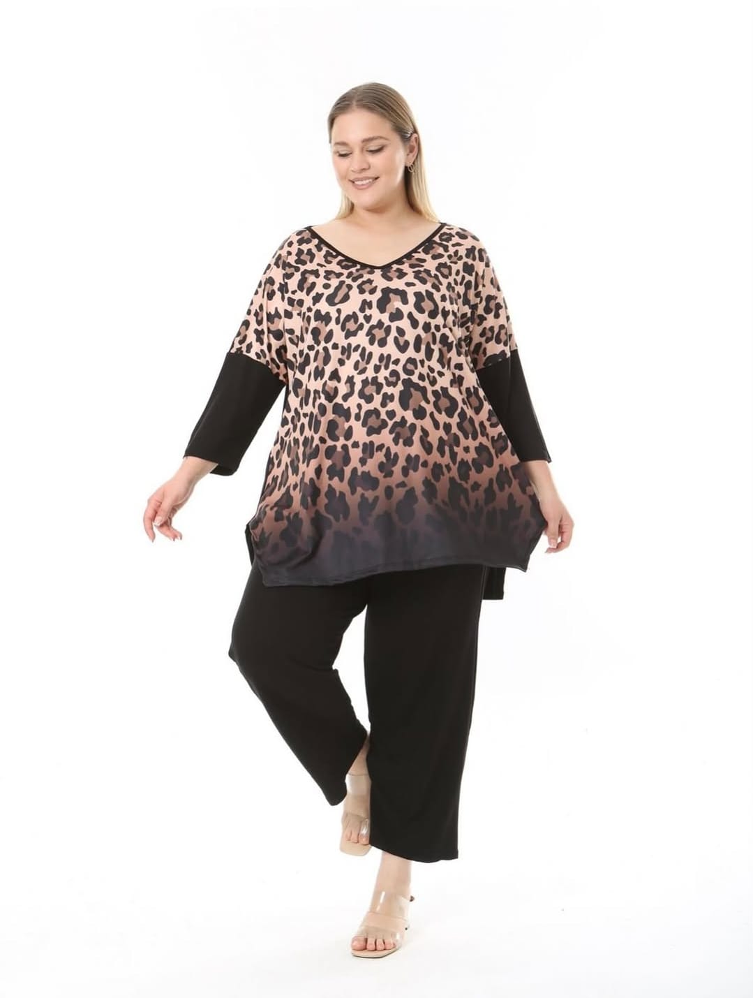 salaş model leopar desenli tunik