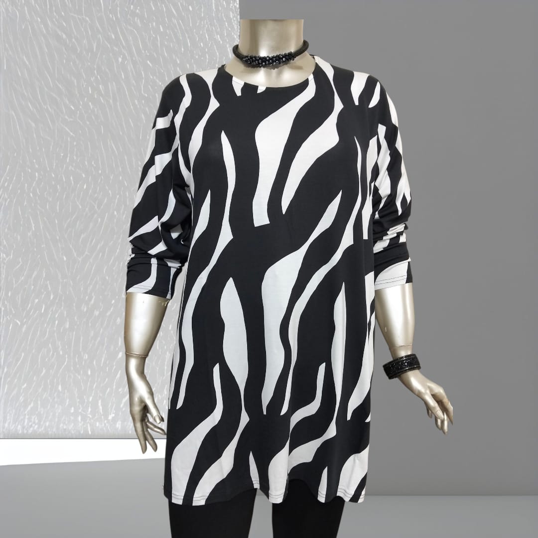 zebra desen tunik