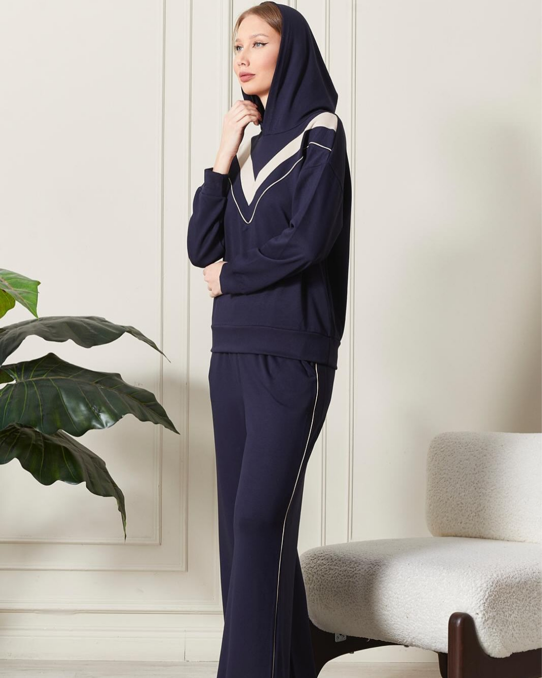 V Desenli  Kadın Tunik Takım | YT MODA