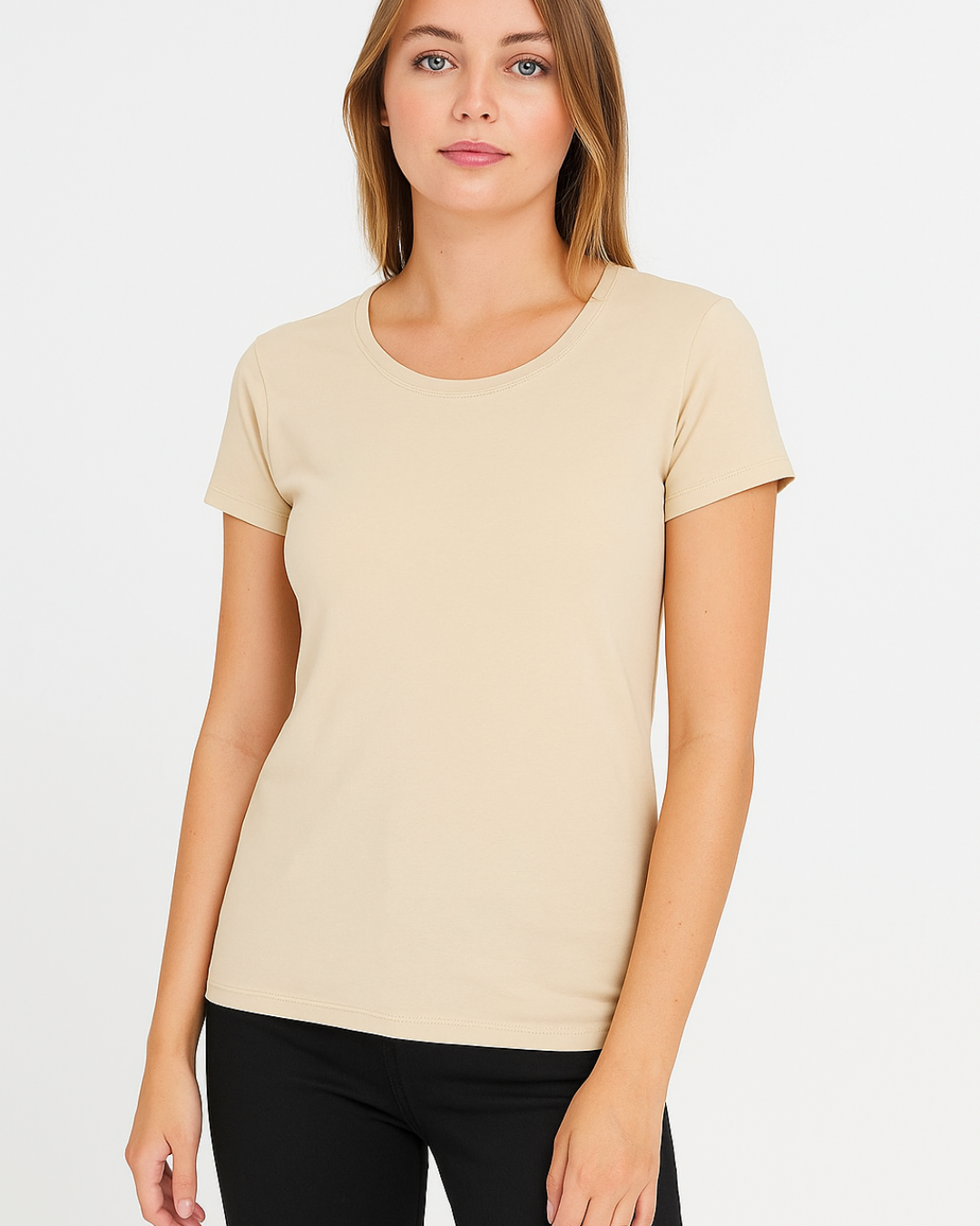 Kadınlar için Kısa Kollu Body | Siyah Beyaz Krem | YT MODA