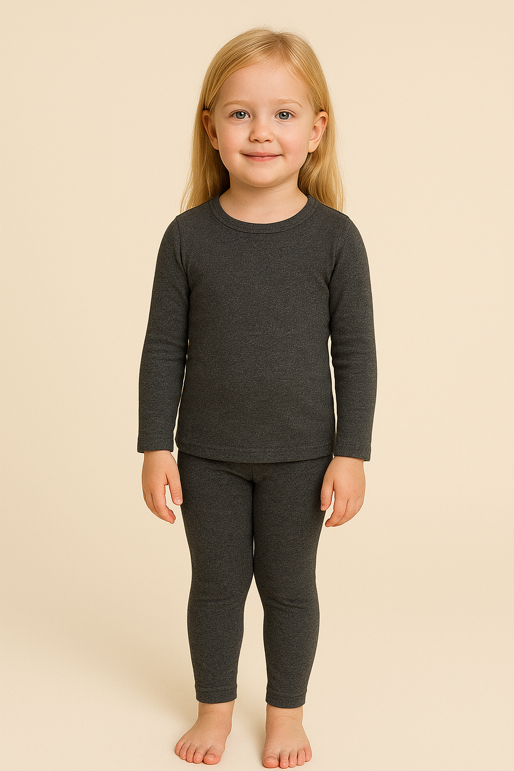 Kız Çocuklar için Termal İçlik Alt – Gri & Lacivert