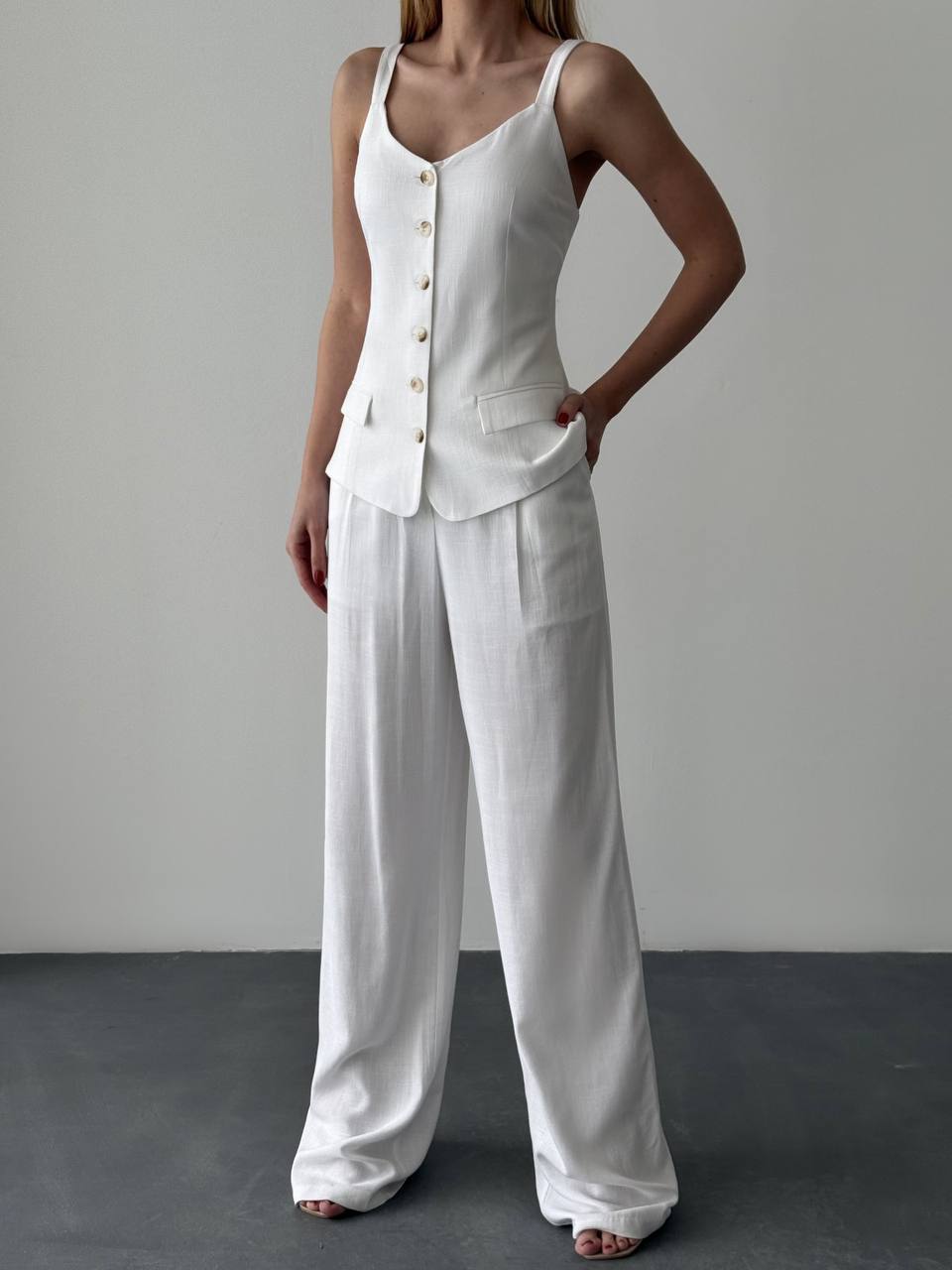 İkili kumaş yelek takım