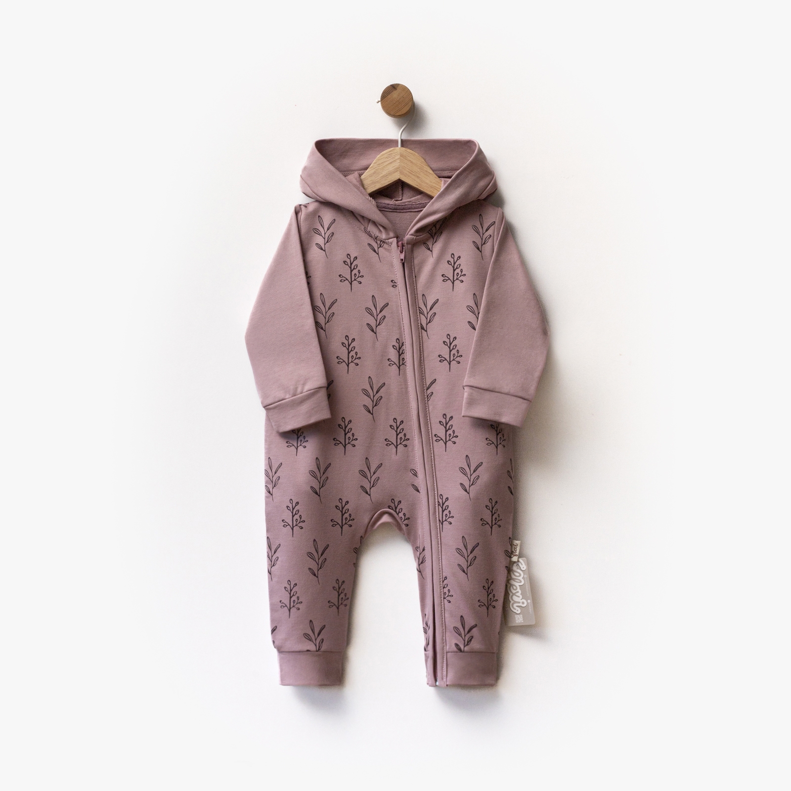 Kız Bebek Mürdüm Penye Tulum