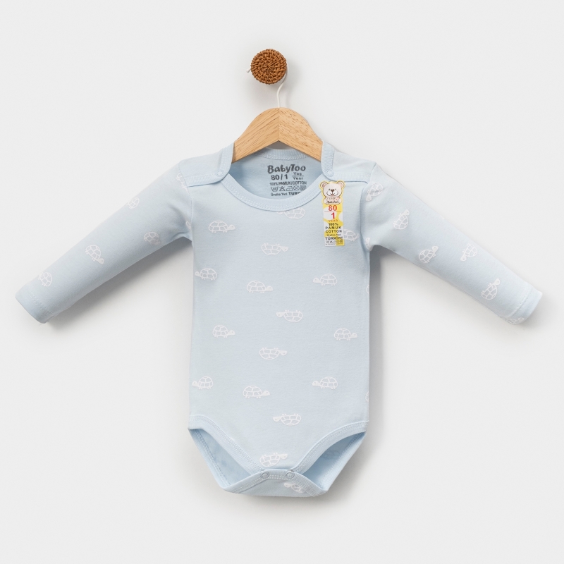 Kaplumbağa Desenli Uzun Kollu Erkek Body