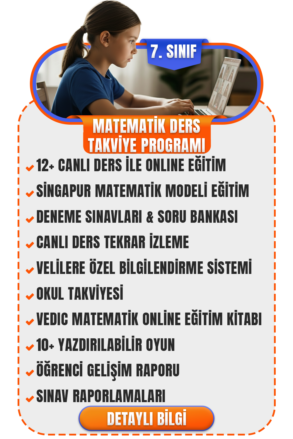 7. SINIF MATEMATİK DERS TAKVİYE PROGRAMI