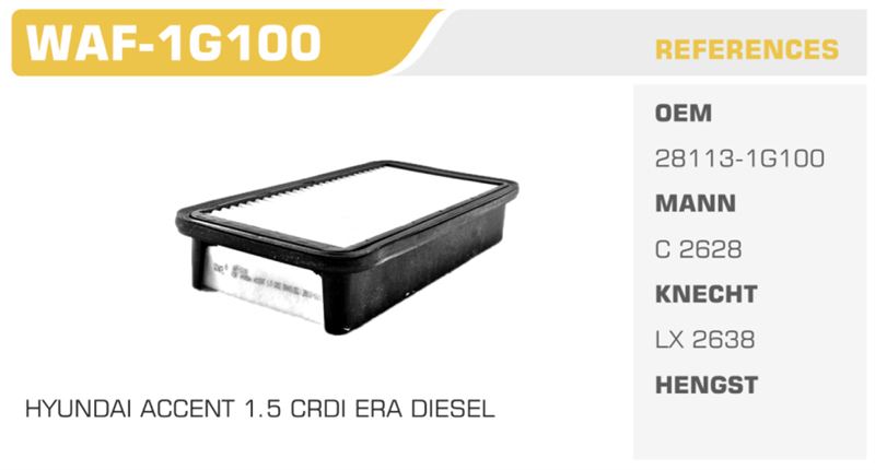 HAVA FİLTRESİ  HYUNDAI ACCENT 1.5 CRDI ERA DIESEL