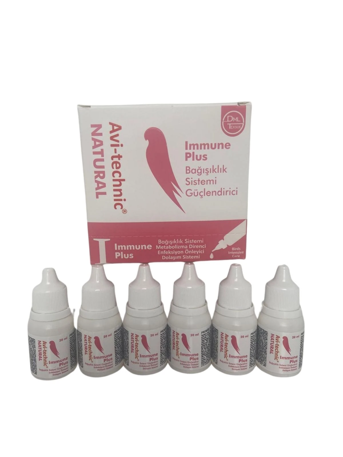 Avi-Technic IMMUNE PLUS Kuş Takviyesi – Bağışıklık, Metabolizma ve Dolaşım Desteği – 6’lı Paket (6 x 20 ml)