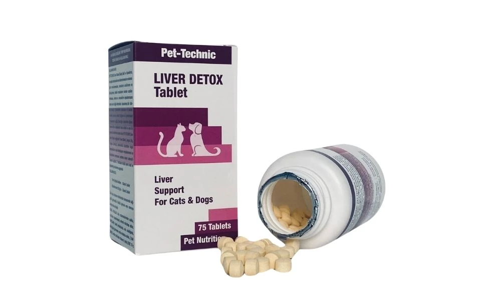 Pet-Technic Liver Detox Tablet, Kedi Köpek Karaciğer Sağlığı, Doğal Detoks Desteği, 75 Tablet