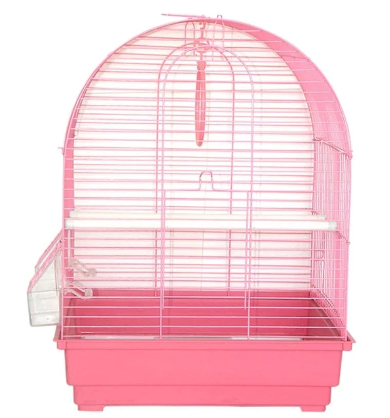 Dayang Pembe İki Kapılı Davul Muhabbet Kuşu Kafesi