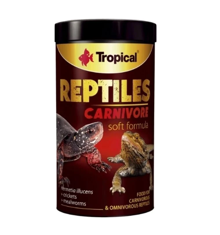 Tropical Reptiles Carnivore Soft Etobur ve Omnivor Sürüngenler için Yem 1000 Ml