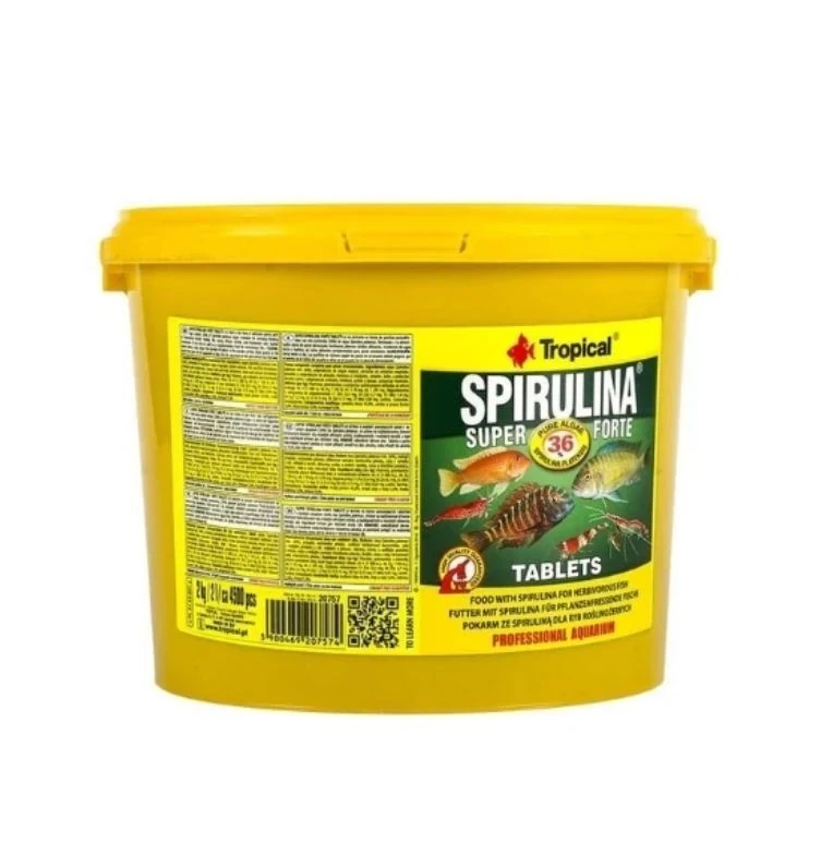 Tropical Spirulina Süper Forte Tablet Yoğun Spirulina İçerikli Tablet Balık Yemi 2 Kg