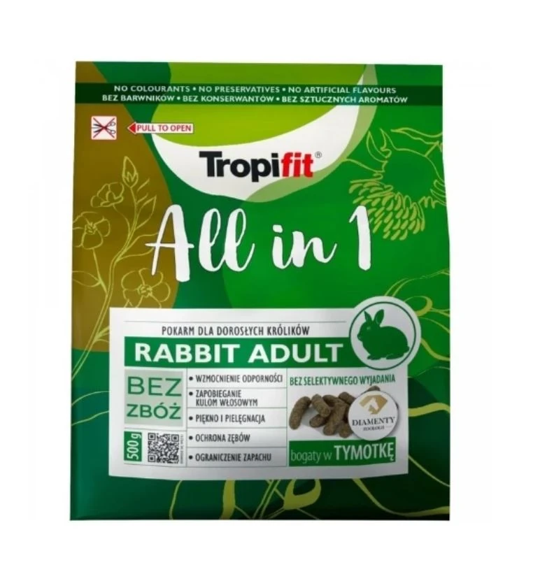 Tropifit All In 1 Tahılsız Yetişkin Tavşan Yemi