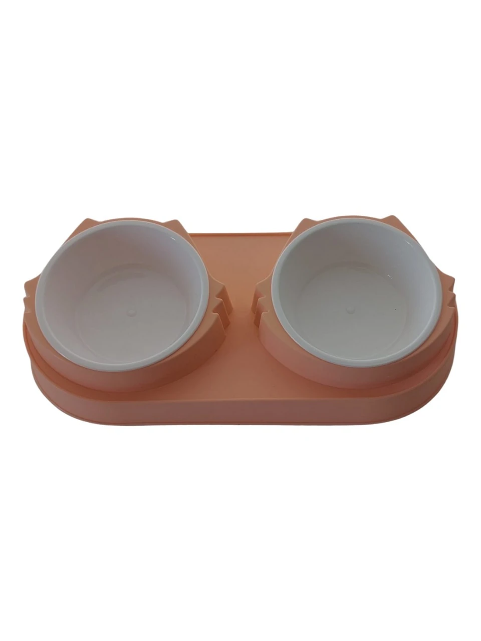 Şekilli Kedi Köpek Çift Tabaklı Kedi Köpek Mama Su Kabı Pembe