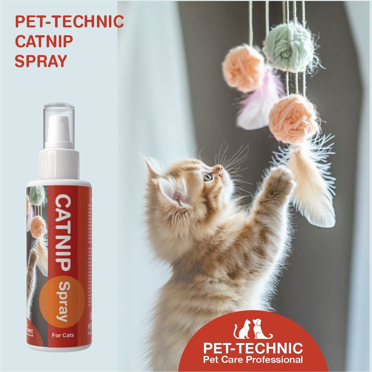 Pet-Technic Catnip Spray 100 ml - Kedi Nanesi Spreyi | Stres Azaltıcı ve Eğitici Oyun Spreyi