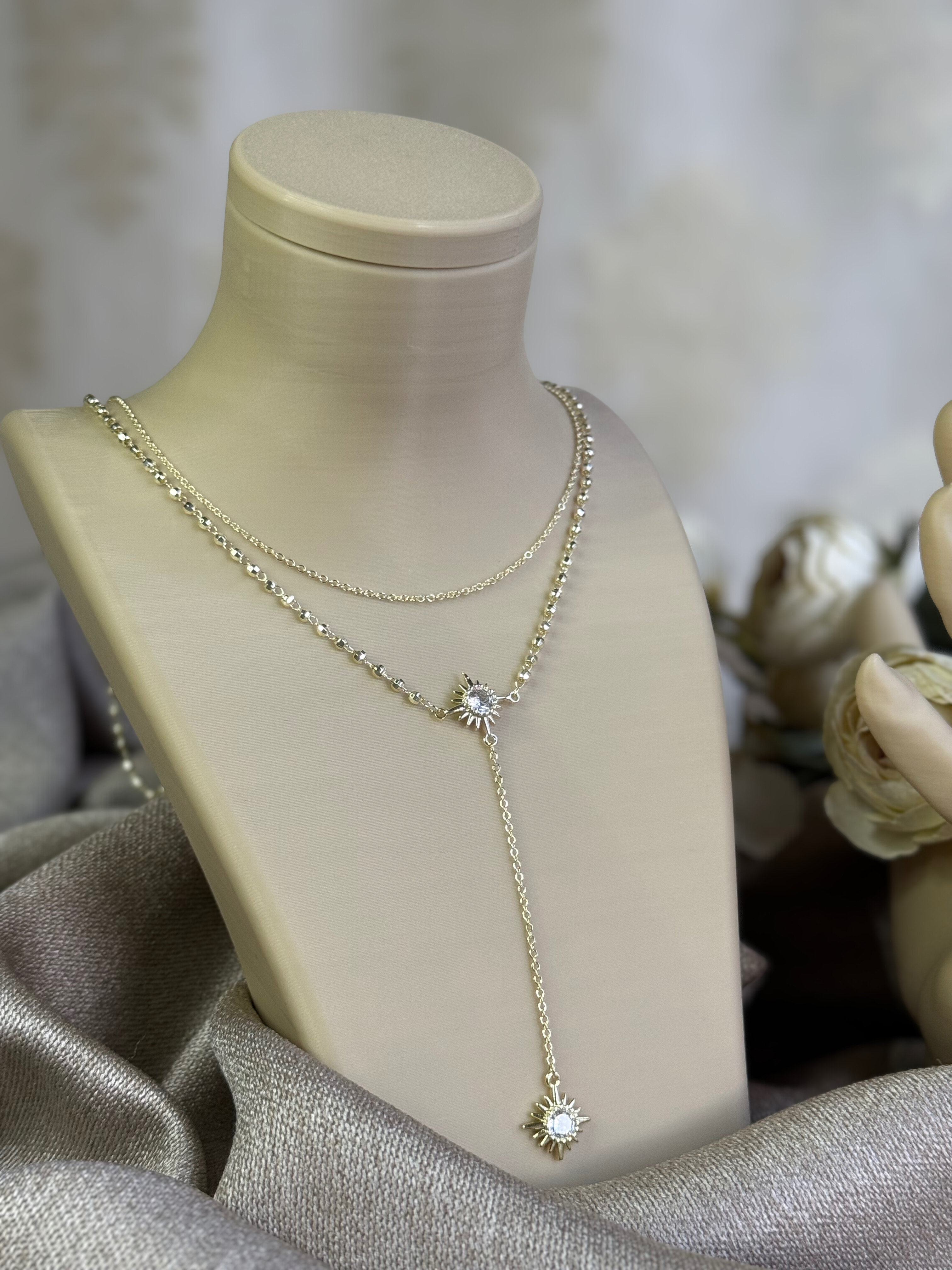 İkili Tek Kilit Yıldız Y Kolye