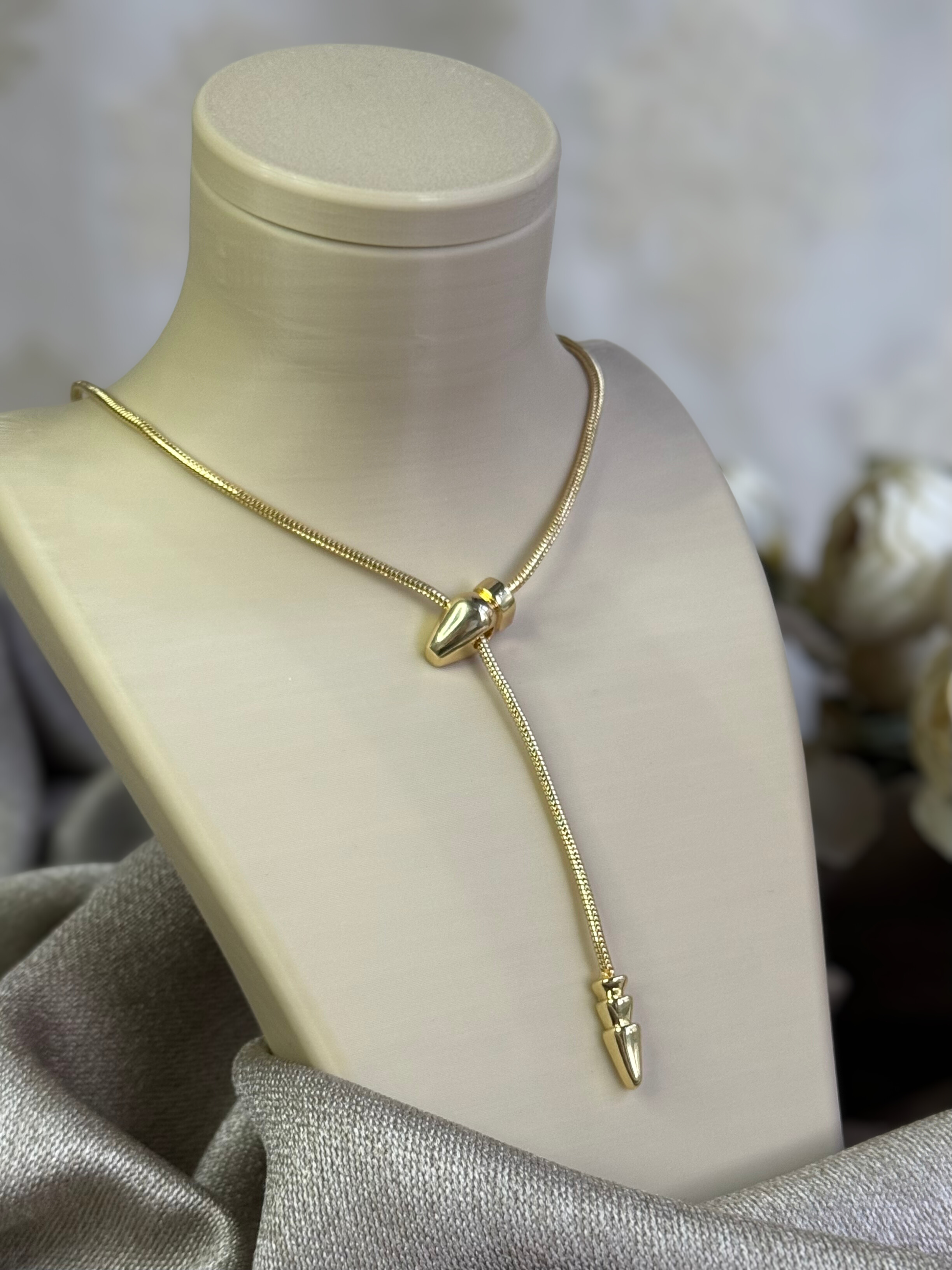 14K Özel Seri Yılan Model Y Kolye