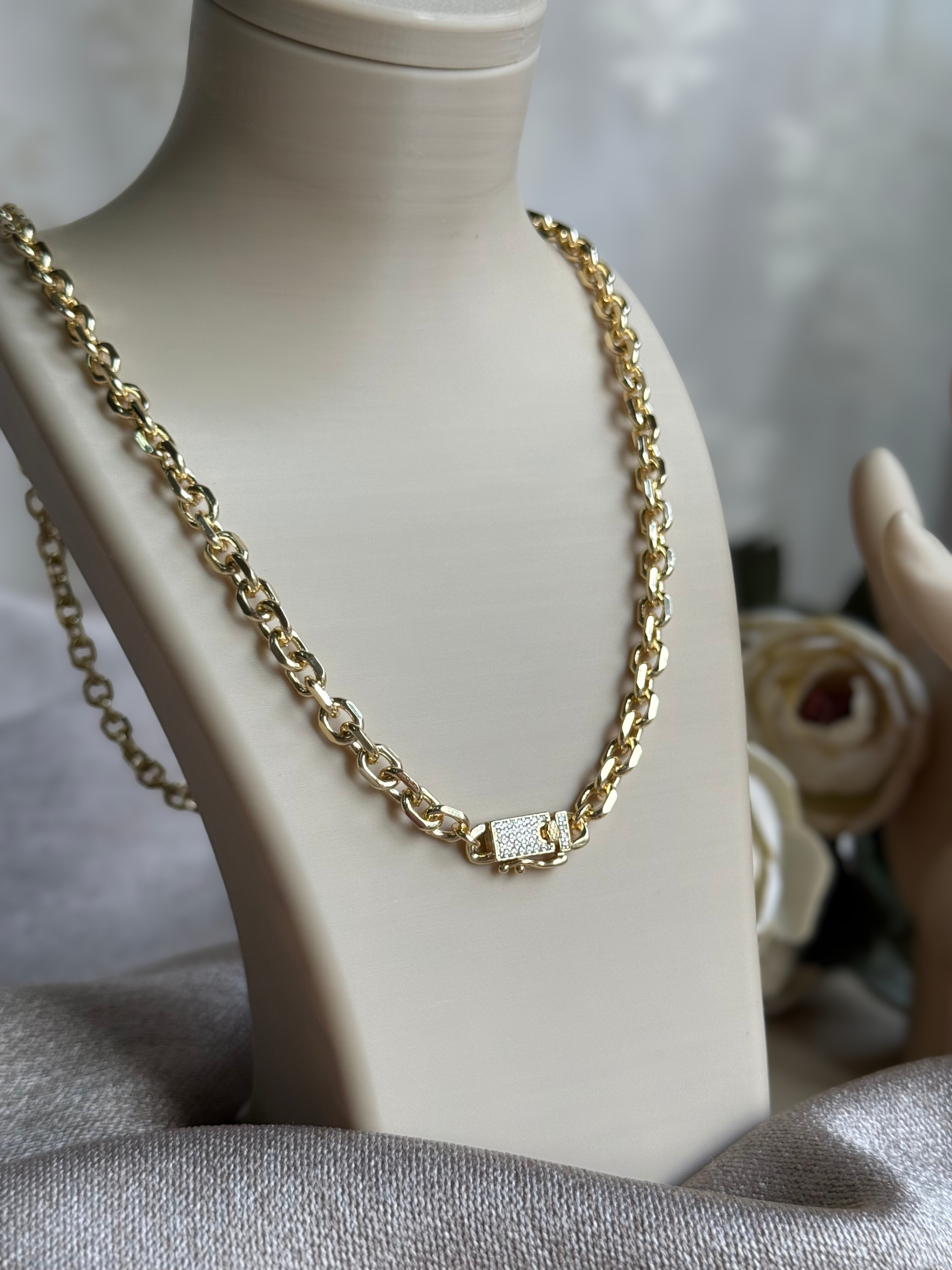 Taş Kilit Detay Gurbet Kolye-Bileklik Set