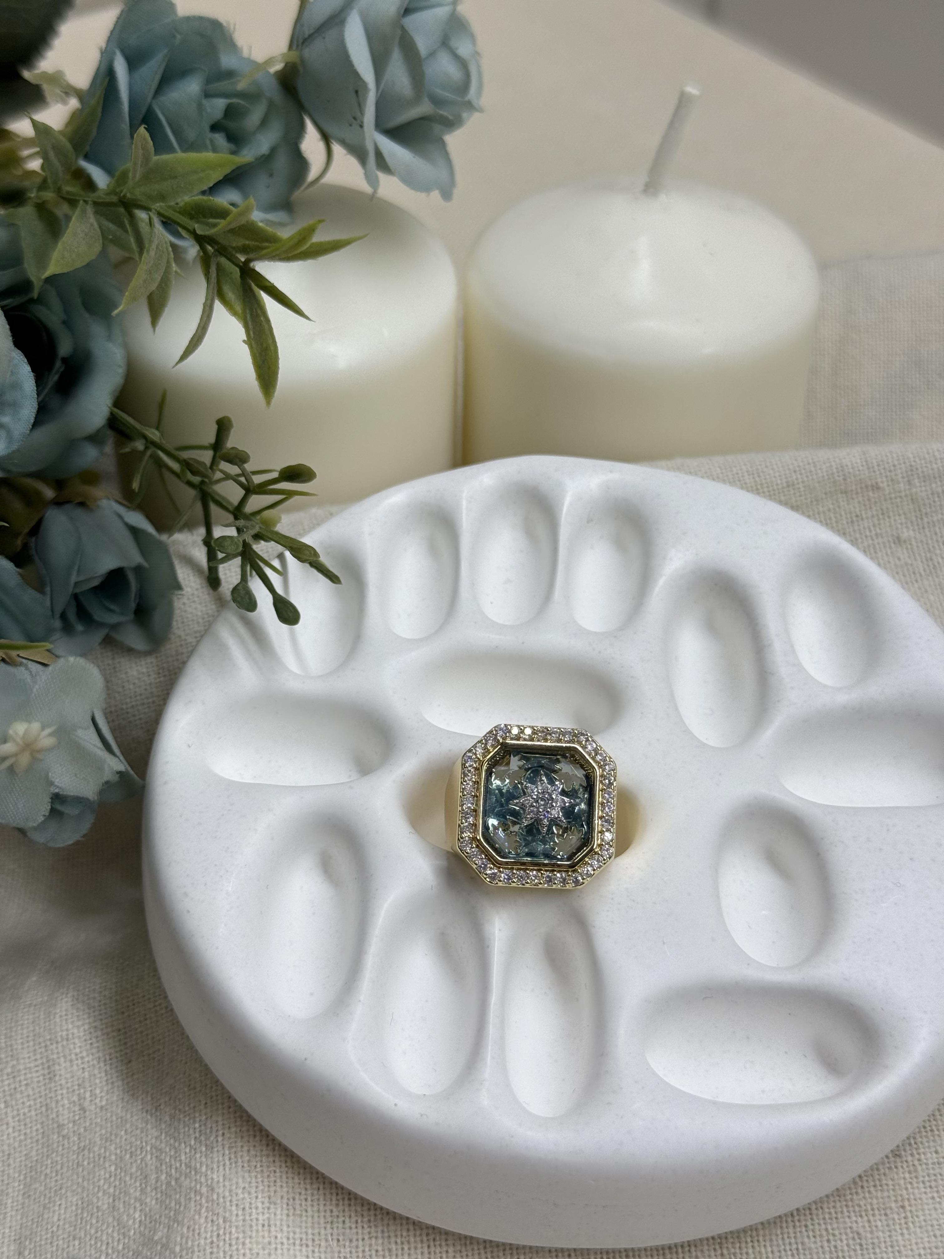 Venüs Star Yüzük - Mavi