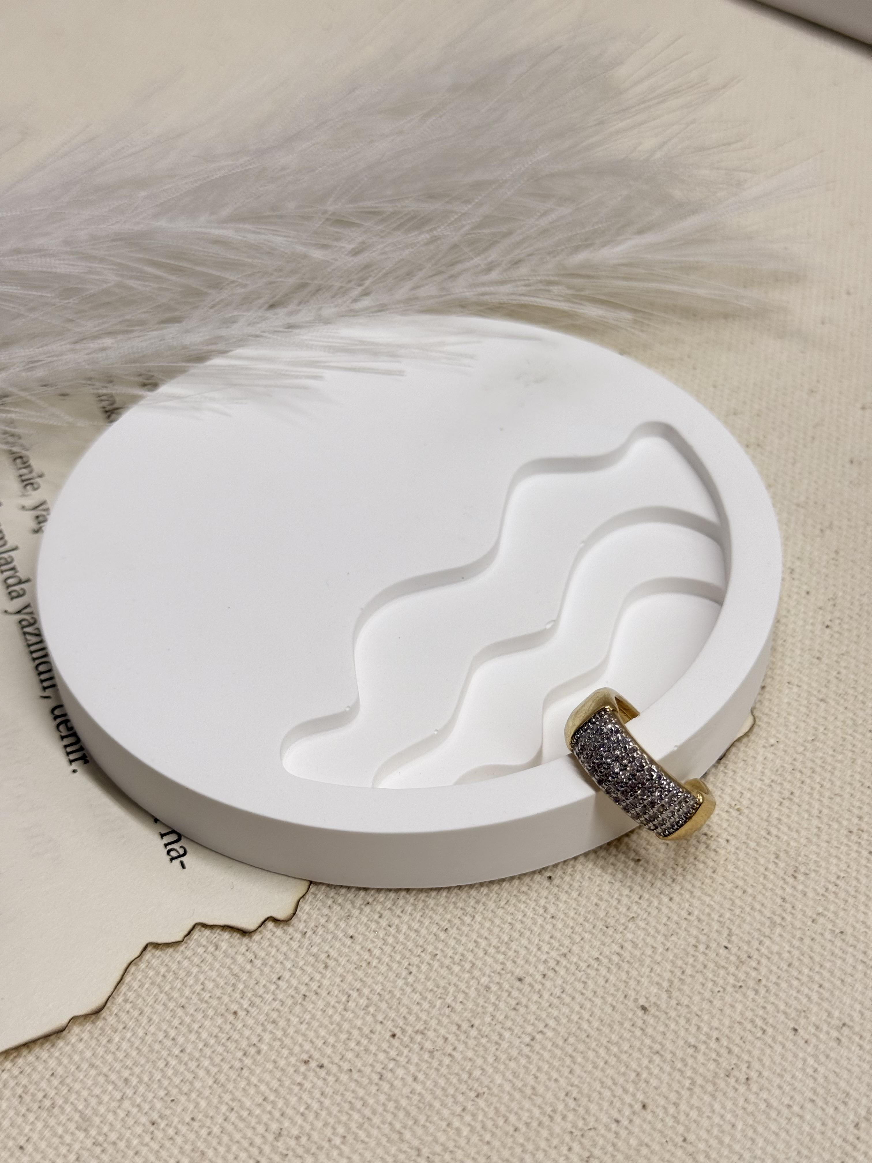 Zirkon Taş Halka Kıkırdak Küpe