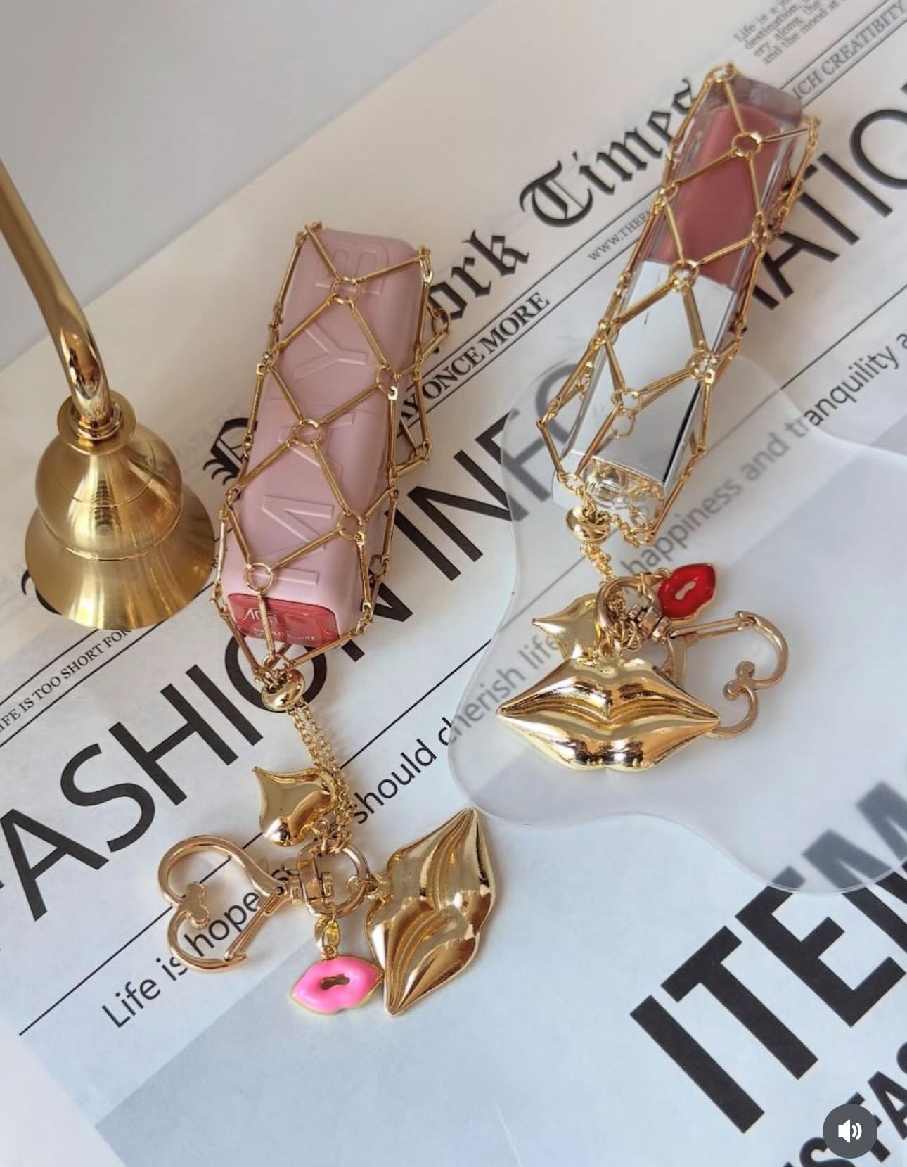 Lip Gloss Charm - Kırmızı Dudak Charm