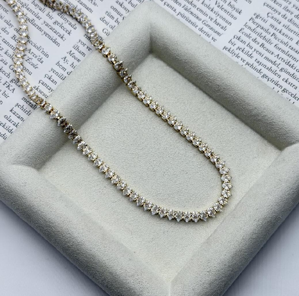 VIP 14K Zirkon Su Yolu Kolye