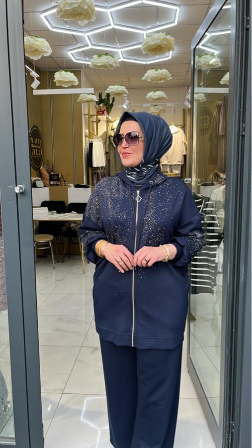 Oyşo Taşlı Kapşonlu Takım