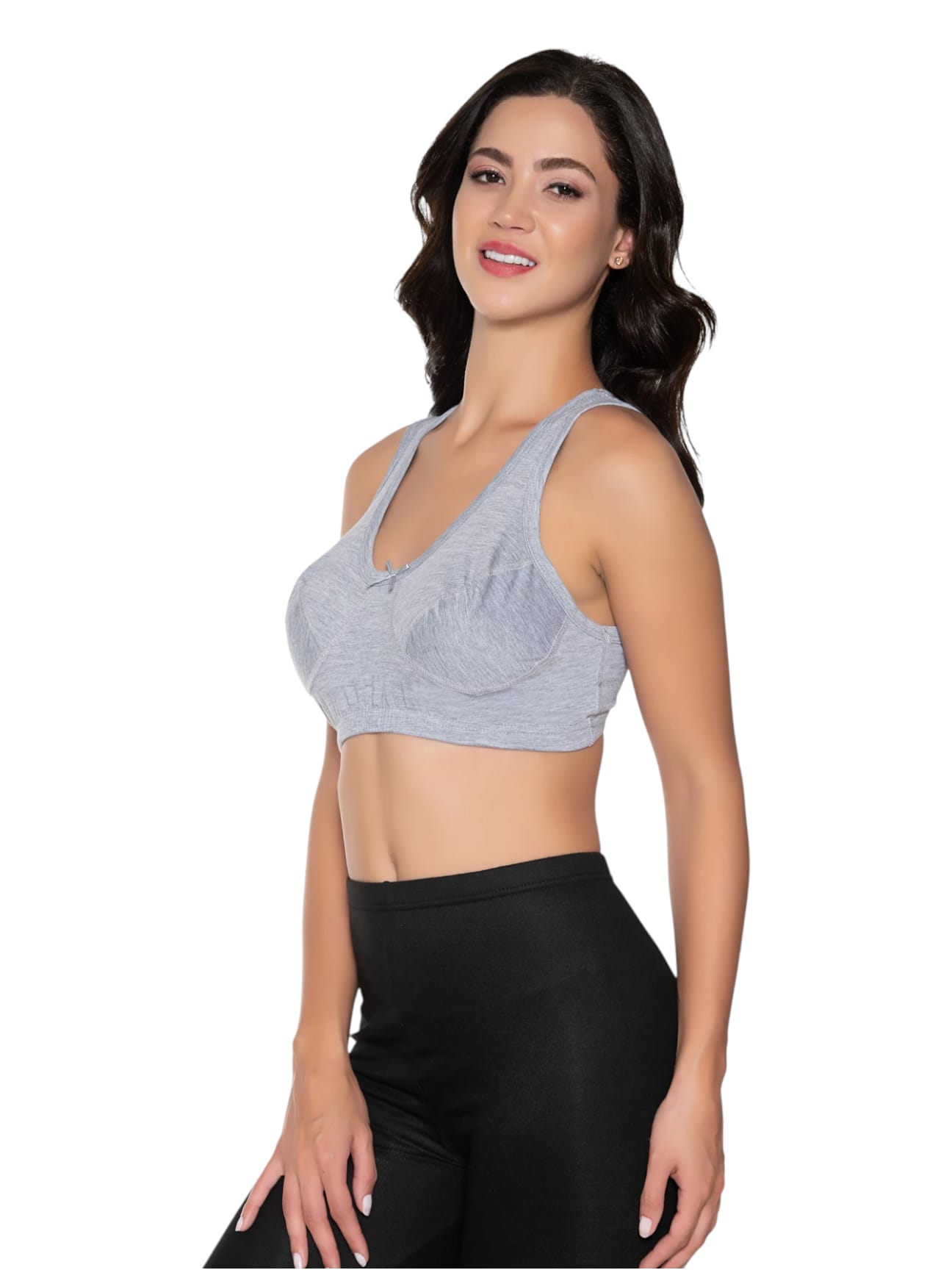 Gümüş 3049 Kadın Penye Yarım Atlet Body Sütyen Gri