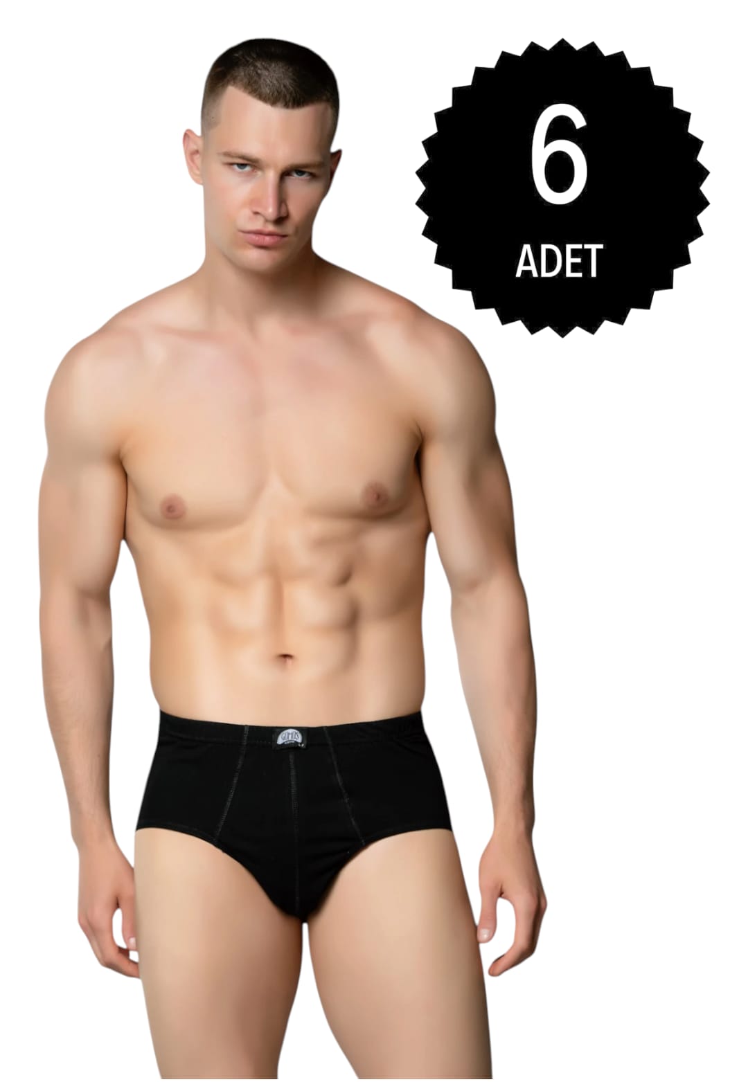 Gümüş 4014 Erkek Penye Kom Slip Külot Siyah 6 lı Paket