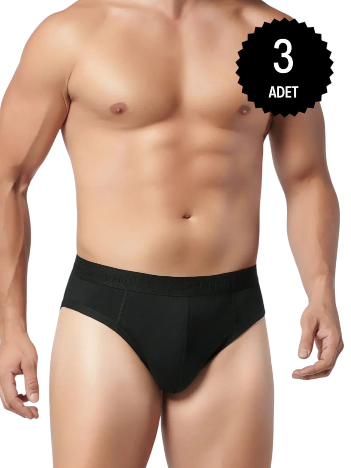 Gümüş İç Giyim 7008 Erkek Modal Kemerli Slip Külot Siyah 3 Lü Paket